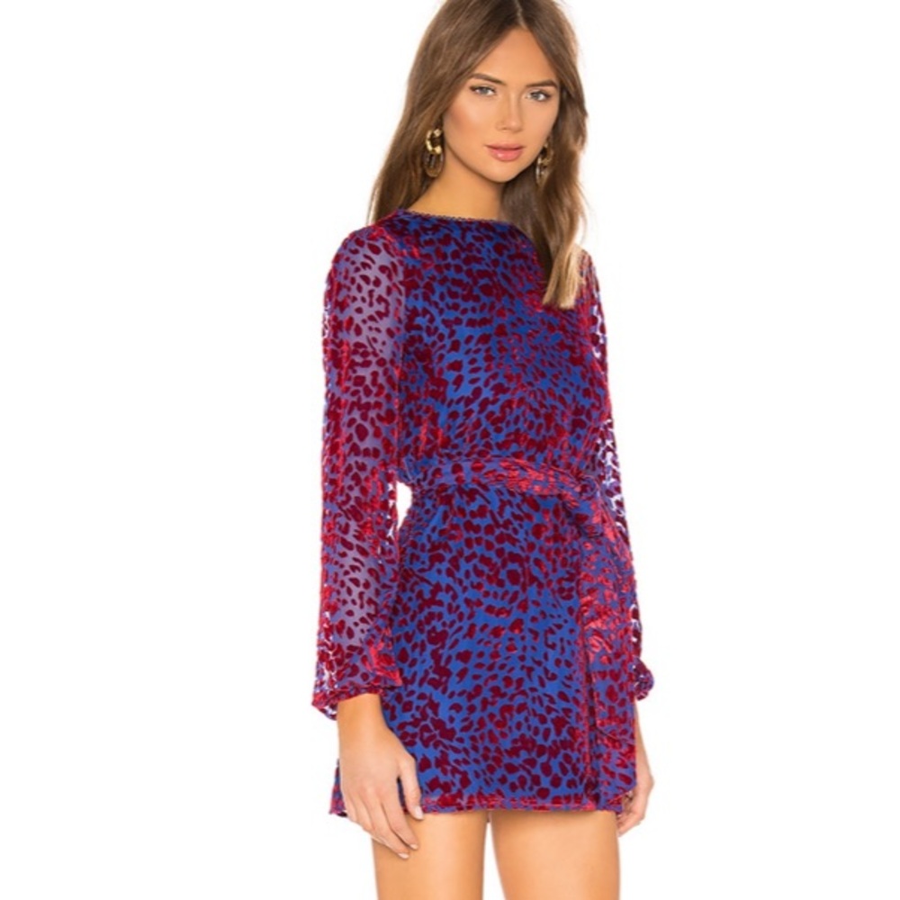 House of Harlow 1960 Red and Blue Mini Dress